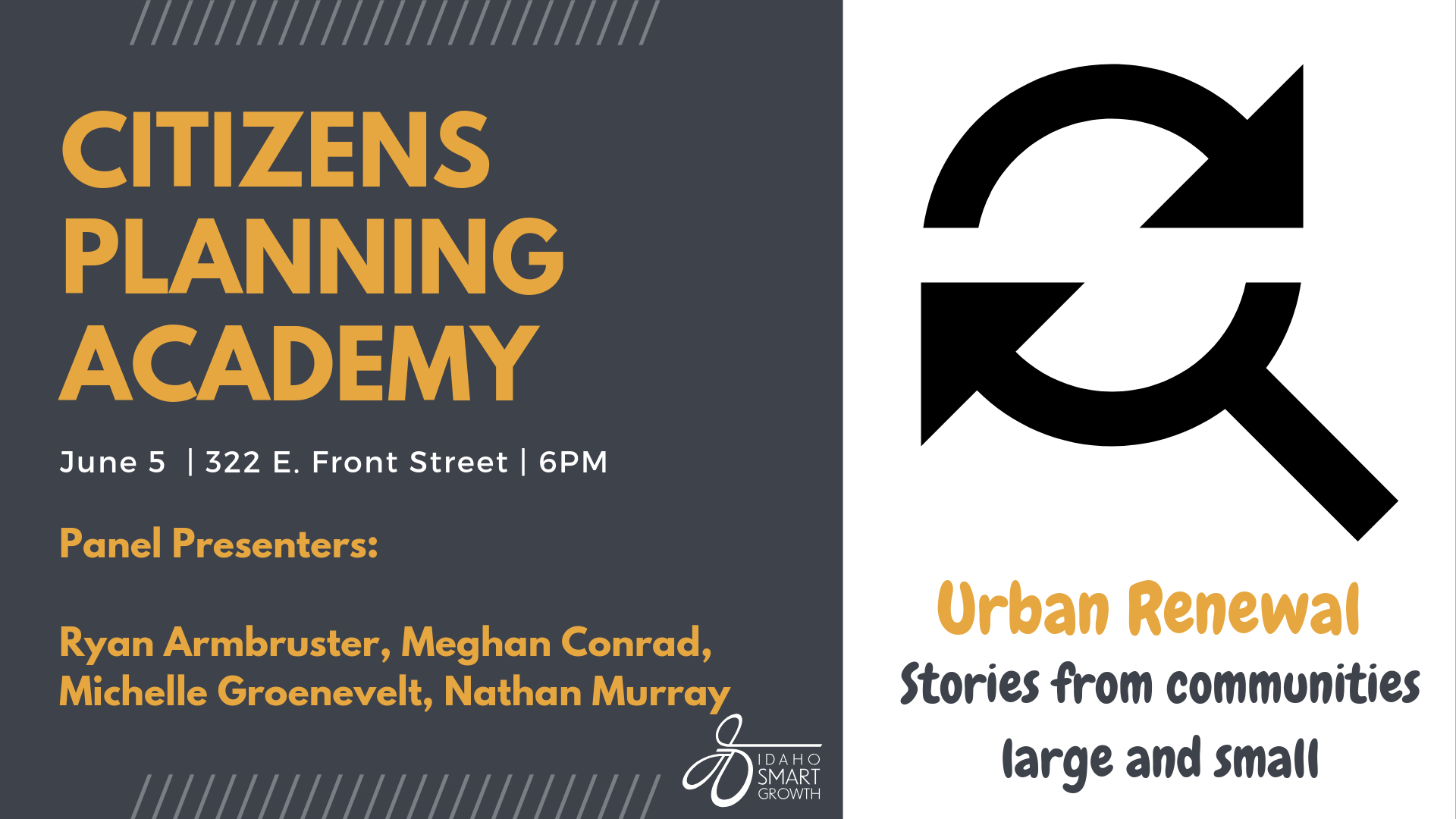 June 5 Citizens Planning Academy