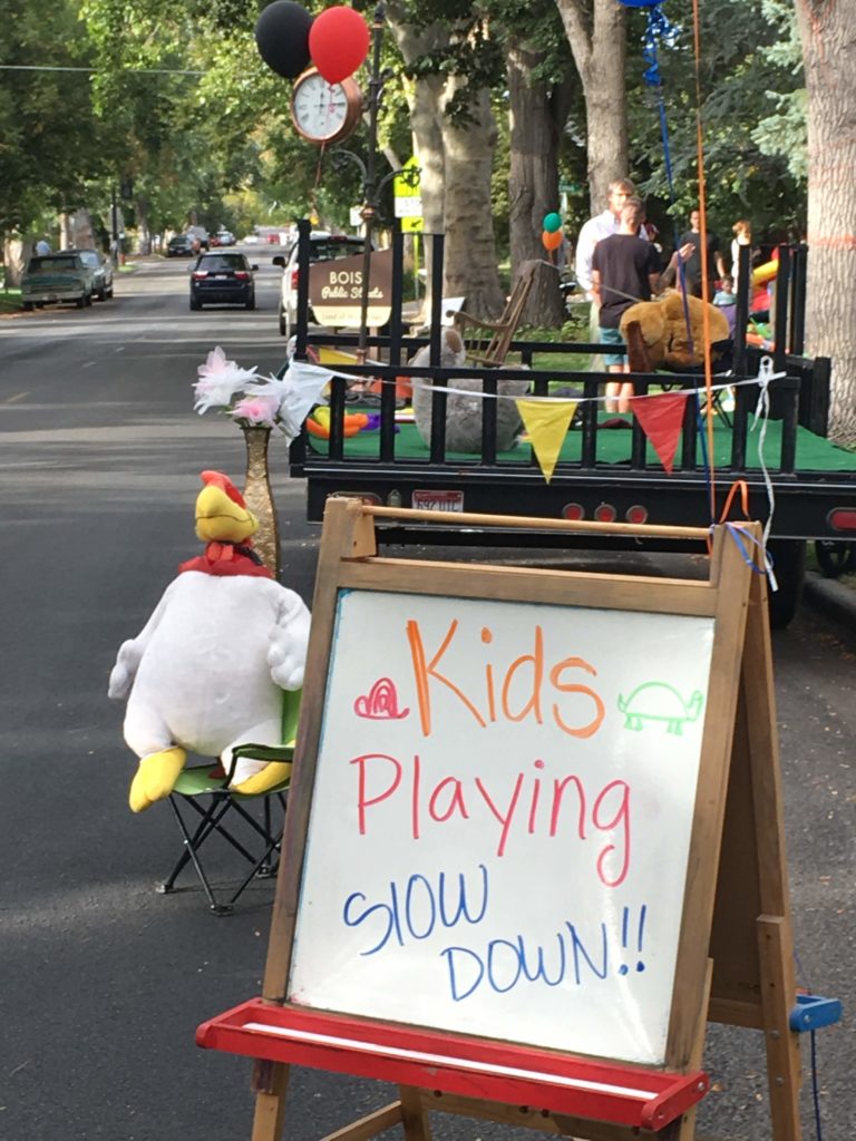 Kids playing slow down