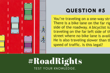 Road Rights Question 5 - biking on a one way